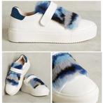 VANESSA WU Sneakers met nepbont in wit/blauw maat 37, Sneakers, Vanessa Wu, Gedragen, Ophalen of Verzenden