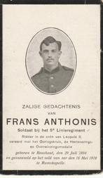 Gesneuvelde Frans Anthonis Bouchout - Ramskapelle 14-18, Ophalen of Verzenden