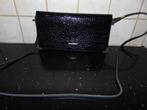 Vintage handtas in leer, Ophalen of Verzenden, Gebruikt, Zwart, Handtas
