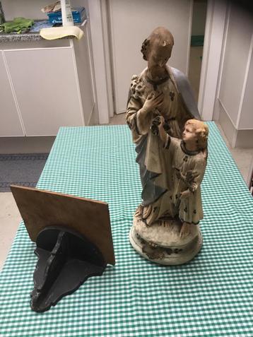 Plaasteren beeld Jozef met kind beschikbaar voor biedingen