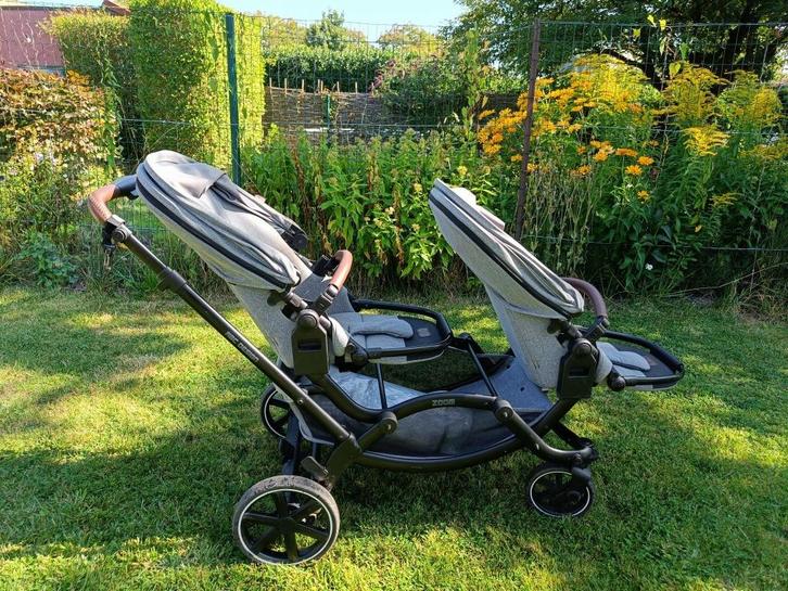 Kinderwagen ABC Design Zoom – Duobuggy, Kinderen en Baby's, Buggy's, Zo goed als nieuw, Overige merken, Duomodel, Regenhoes, Verstelbare rugleuning