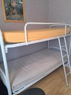 stapelbed, Huis en Inrichting, 90 cm, Eenpersoons, Metaal, Wit