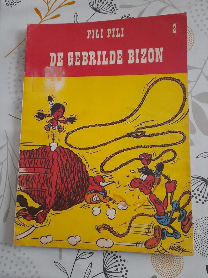 Pili Pili nr 2 "De gebrilde bizon"eerste druk jaren 70, Boeken, Stripverhalen, Gelezen, Ophalen of Verzenden