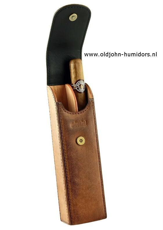 SIGAREN ETUI - SIGARENKOKER ADORINI VINTAGE ECHT LEER   sk84, Verzamelen, Rookartikelen, Aanstekers en Luciferdoosjes, Nieuw, Tabaksdoos of Verpakking