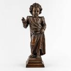 Oud  houten beeld jezus kind ., Antiek en Kunst, Verzenden