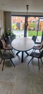 Ovale Tafel met 6 stoelen te koop., Huis en Inrichting, Ophalen, Zo goed als nieuw