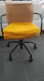 Rotan bureaustoel, Ophalen, Gebruikt, Bruin, Bureaustoel