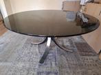 Table de salle à manger en verre Tecno T69 au design italien, Maison & Meubles, Métal, 100 à 150 cm, 100 à 150 cm, Rond