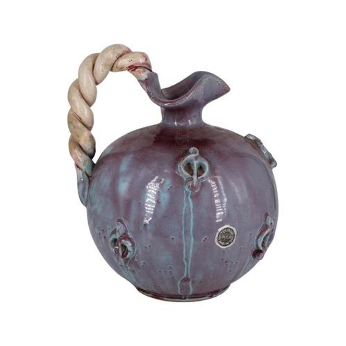 Vase Pichet Mauve Guerin - Décoré à la Main avec Étiquettes, Antiquités & Art, Antiquités | Céramique & Poterie, Enlèvement ou Envoi
