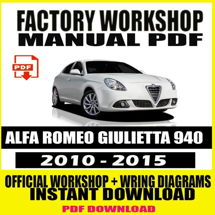 ALFA ROMEO SERVICE REPAIR MANUAL - PDF DOWNLOAD, Auto diversen, Handleidingen en Instructieboekjes, Ophalen of Verzenden