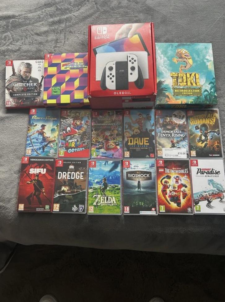 Nintendo Switch 64 Go, Consoles de jeu & Jeux vidéo, Consoles de jeu | Nintendo Switch, Utilisé, Switch OLED, Avec 2 manettes