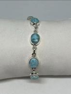 Zilveren Armband met Larimar (zilver 925), Bijoux, Sacs & Beauté, Bracelets, Neuf, Enlèvement ou Envoi, Avec pierre précieuse