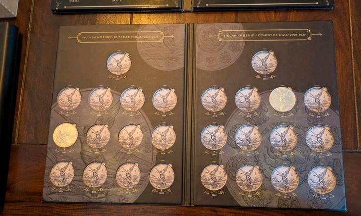 Album zilveren Libertad munten, Postzegels en Munten, Edelmetalen en Baren, Ophalen of Verzenden