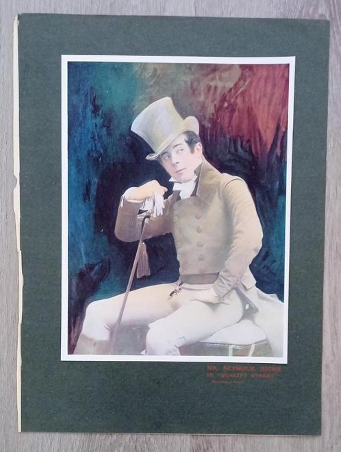 Prent Seymour Hicks in Toneelstuk Quality Street, Antiek en Kunst, Kunst | Litho's en Zeefdrukken, Ophalen of Verzenden
