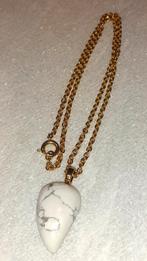 Ketting edelsteen hanger howliet traan, Neuf, Pierre ou Minéral, Blanc, Avec pendentif