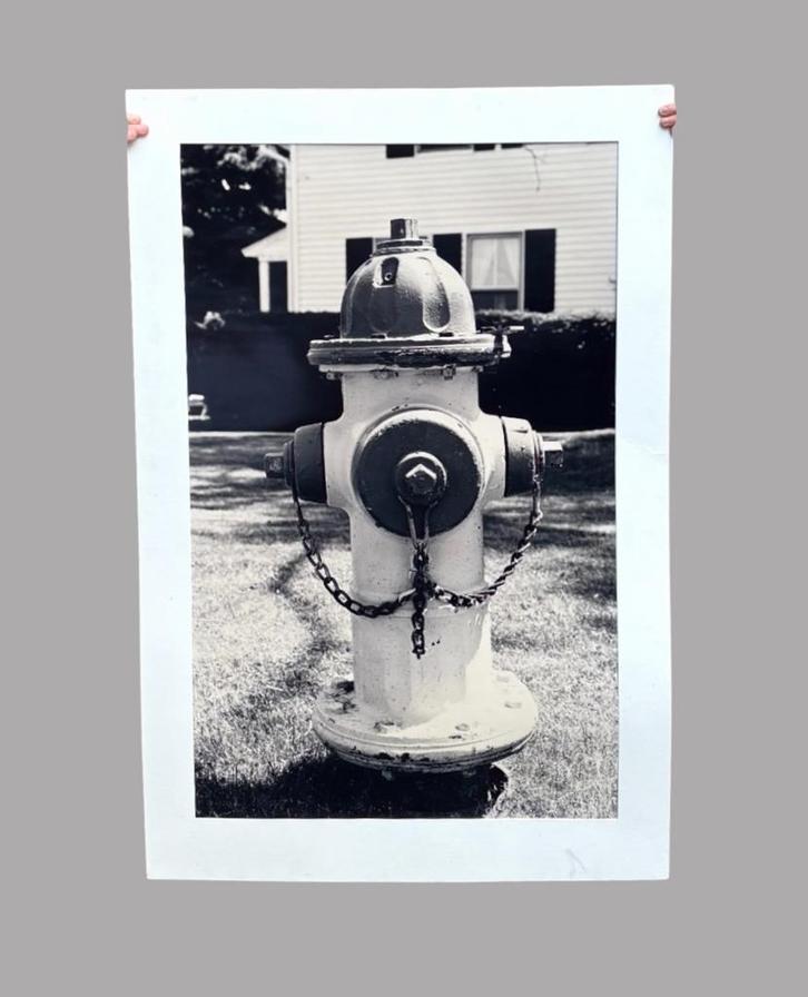 Grote zwart / witte foto van Brandkraan - Brandweer, Verzamelen, Foto's en Prenten, Gebruikt, Foto, Overige onderwerpen, 1980 tot heden