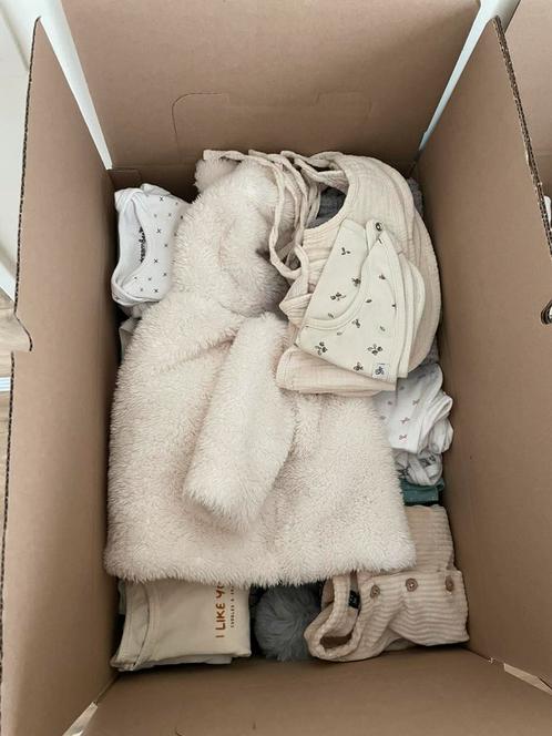 Verhuisdoos vol babykleding maat 50 - 56, Kinderen en Baby's, Babykleding | Overige, Gebruikt, Ophalen