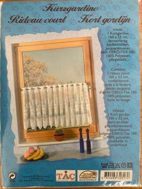 Kort gordijn (NIEUW), Huis en Inrichting, Stoffering | Gordijnen en Lamellen, Nieuw, Minder dan 100 cm, 150 tot 200 cm, Wit, Ophalen of Verzenden