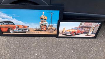 Canvas plaat van amarican route 66 beschikbaar voor biedingen