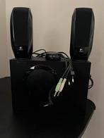 Logitech Speaker Set met controller en subwoofer, Computers en Software, Ophalen of Verzenden, Zo goed als nieuw