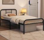 Yaheetech metalen bed bedframe met lattenbodem 190 x 90 CM, Huis en Inrichting, Slaapkamer | Bedden, 90 cm, Eenpersoons, Zwart