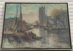 Huile sur toile marine signe j m hendrix, Antiek en Kunst, Ophalen of Verzenden