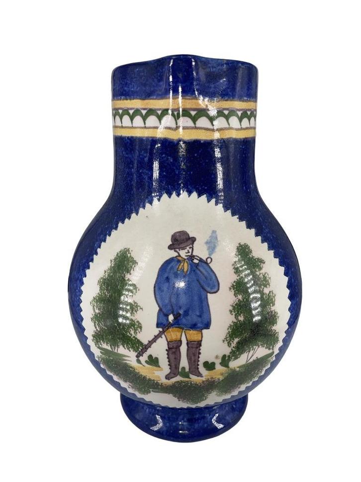 Pichet Boch Frères Keramis aardewerk 1880 Huis van Schilders, Antiek en Kunst, Antiek | Keramiek en Aardewerk, Ophalen of Verzenden