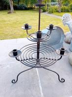 Brocante metalen kandelaar, Antiek en Kunst, Ophalen of Verzenden