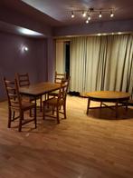 2 Vitrinekasten,salontafel,bureau,eettafel+4stoelen, Huis en Inrichting, Ophalen, Gebruikt, Overige houtsoorten