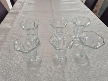 6 ijscoupes, Huis en Inrichting, Keuken | Servies, Ophalen, Glas of Glazen, Overige stijlen, Glas
