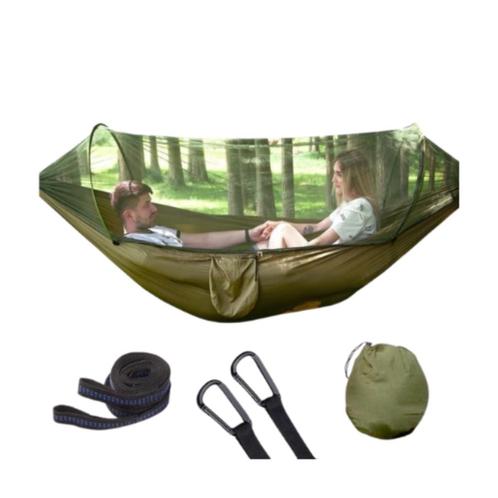 Hangmat anti mug 1-persoons kamperen survival ontspannen, Tuin en Terras, Hangmatten, Nieuw, Eenpersoons, Inklapbaar, Opvouwbaar
