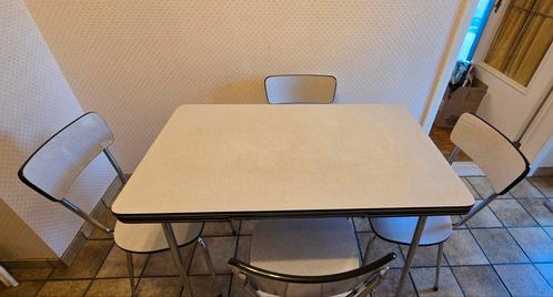 Vintage formica keukentafel, Huis en Inrichting, Tafels | Eettafels, Gebruikt, 50 tot 100 cm, 100 tot 150 cm, Vier personen, Rechthoekig