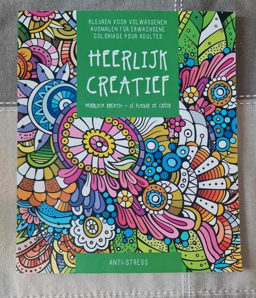 Kleurboek : heerlijk creatief voor volwassenen, Hobby en Vrije tijd, Tekenen, Zo goed als nieuw, Ophalen of Verzenden