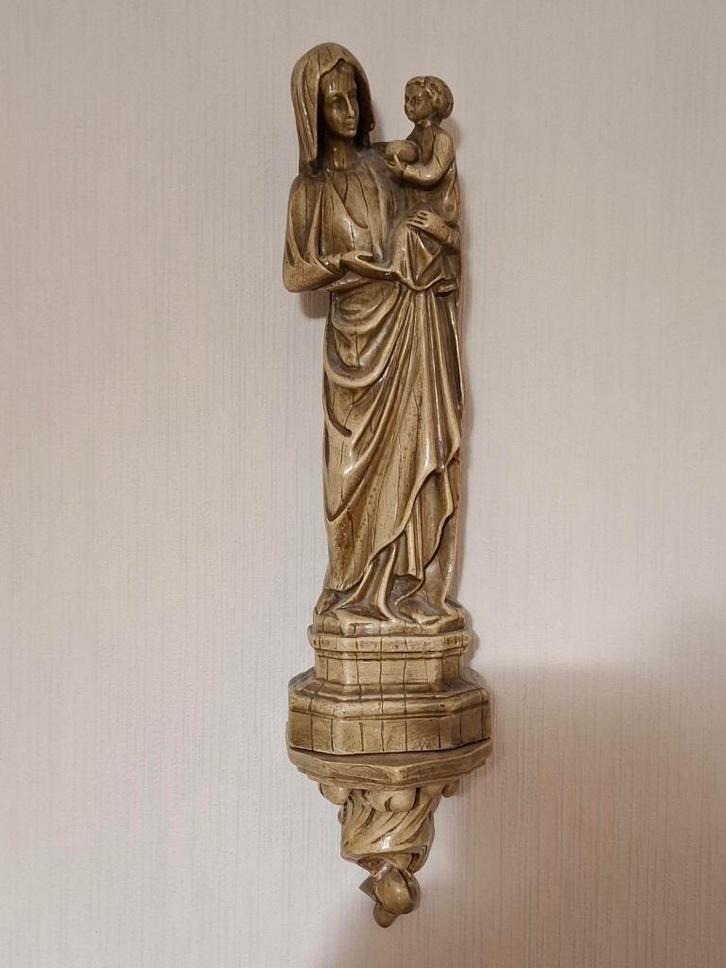 Prachtige Madonna met Kind op Console, Antiquités & Art, Antiquités | Objets religieux, Enlèvement ou Envoi
