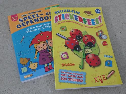 Set 2 speel/oefen/stickerboeken  5 - 8 jaar NIEUW, Boeken, Overige Boeken, Nieuw, Ophalen of Verzenden
