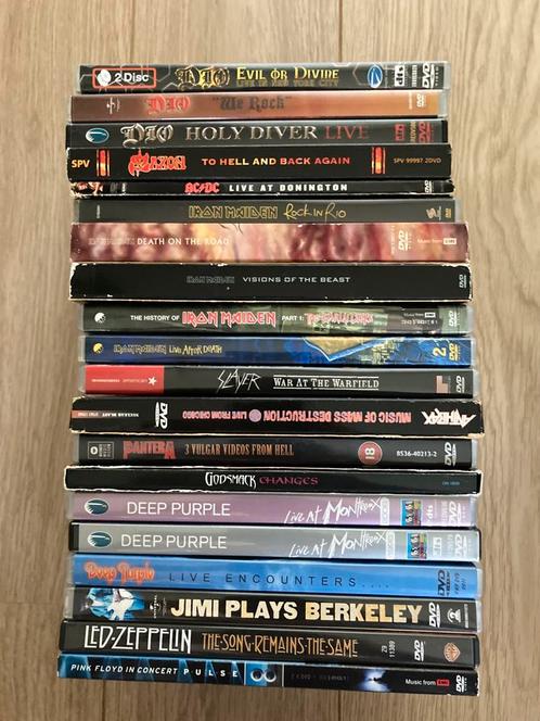 Metal,hard rock ,classic rock DVD’s (apart of als lot), Cd's en Dvd's, Dvd's | Muziek en Concerten, Gebruikt, Muziek en Concerten