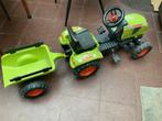 Kindertractor - Claas - groen met kar, Ophalen, Zo goed als nieuw, Overige merken, Met kar of aanhanger