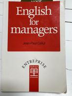 Livre "English for managers", Enlèvement, Utilisé, De boeck