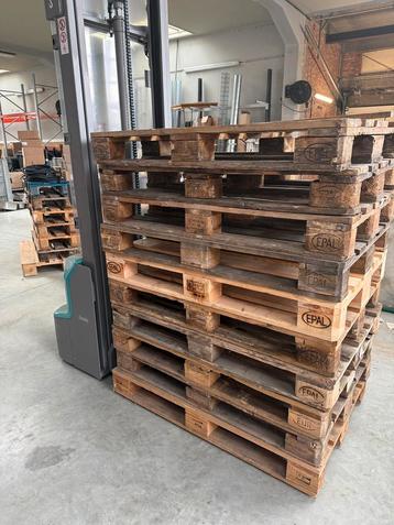 EUROPALETTEN 80x120 (5/stuk) ca 50 stuks beschikbaar, Doe-het-zelf en Bouw, Hout en Planken, Ophalen, Zo goed als nieuw