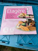 Plateaux / étagère pour gâteaux en verre neuf, Ophalen, Zo goed als nieuw