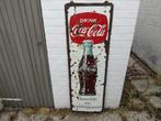 Coca Cola groot bord emaille vintage, Ophalen, Gebruikt, Reclamebord