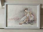 Aquarelle danseuse, Maison & Meubles, Accessoires pour la Maison | Peintures, Dessins & Photos, Enlèvement ou Envoi, Comme neuf