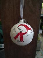 Sneeuwpopbal. mat wit. 8 cm (Decoris) Handgemaakt, Diversen, Verzenden, Zo goed als nieuw