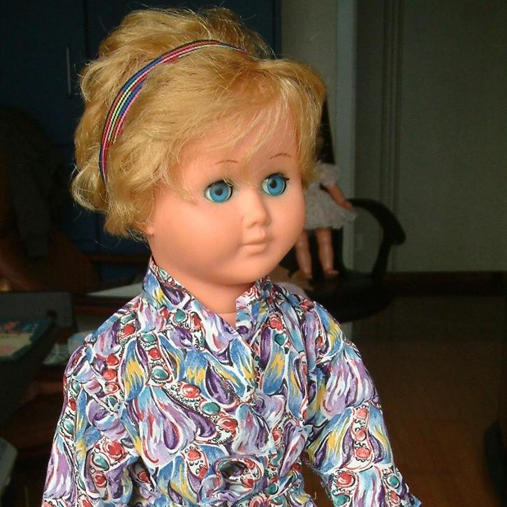 Twee UNICA poppen - jaren 50, Verzamelen, Poppen, Gebruikt, Pop, Ophalen