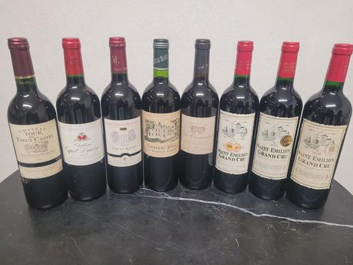 8x Saint Emilion Grand Cru (10€/bouteille), Collections, Vins, Comme neuf, Vin rouge, France, Pleine, Enlèvement