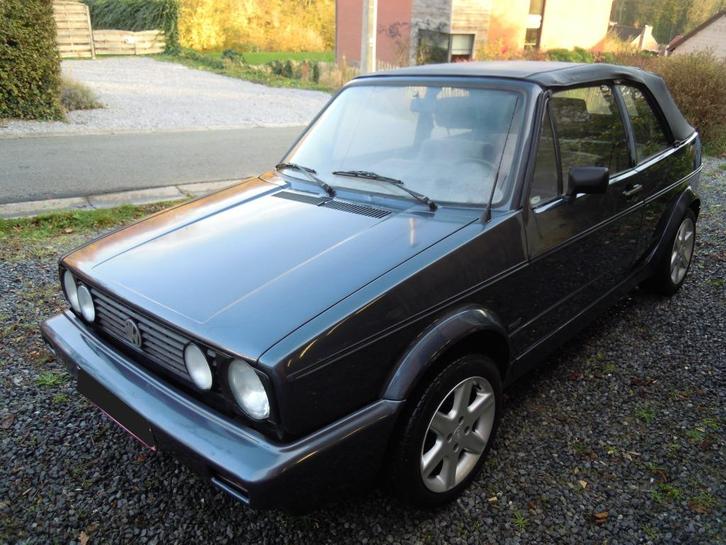 VW Golf Cabriolet mk1, Auto's, Volkswagen, Particulier, Golf, Benzine, Euro 1, Cabriolet, 2 deurs, Handgeschakeld, Blauw, Grijs