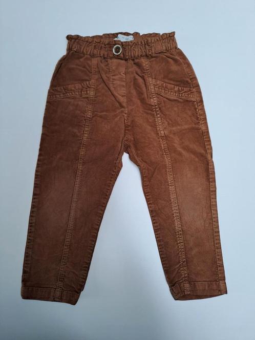 Mt 104 Zachte bruine broek met rekkerband, Kinderen en Baby's, Kinderkleding | Maat 104, Gebruikt, Jongen of Meisje, Broek, Ophalen of Verzenden
