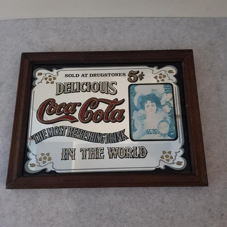 Vintage reclamespiegel(s) Coca Cola, Verzamelen, Merken en Reclamevoorwerpen, Ophalen of Verzenden