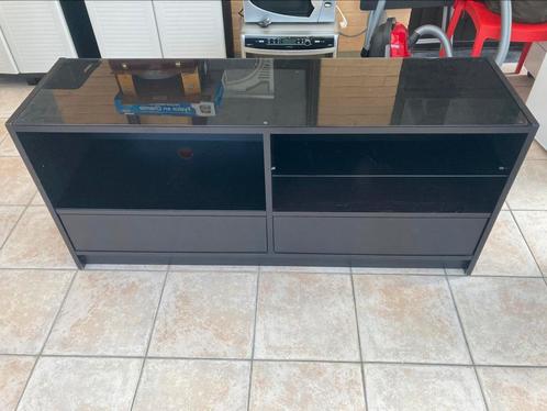 Zwart TV-meubel, Huis en Inrichting, Kasten |Televisiemeubels, Gebruikt, Minder dan 100 cm, 100 tot 150 cm, 25 tot 50 cm, Overige houtsoorten