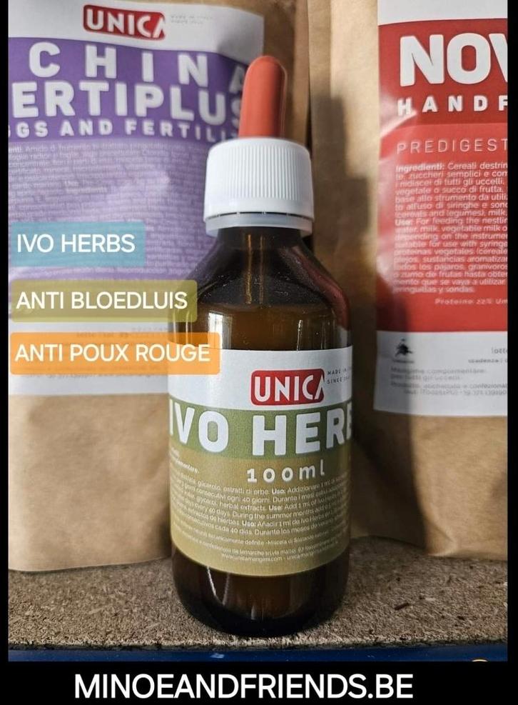 Ivo Herbs 100ml - Anti Bloedluis Stop - Unica, Animaux & Accessoires, Oiseaux | Accessoires, Neuf, Manger et Boire, Enlèvement